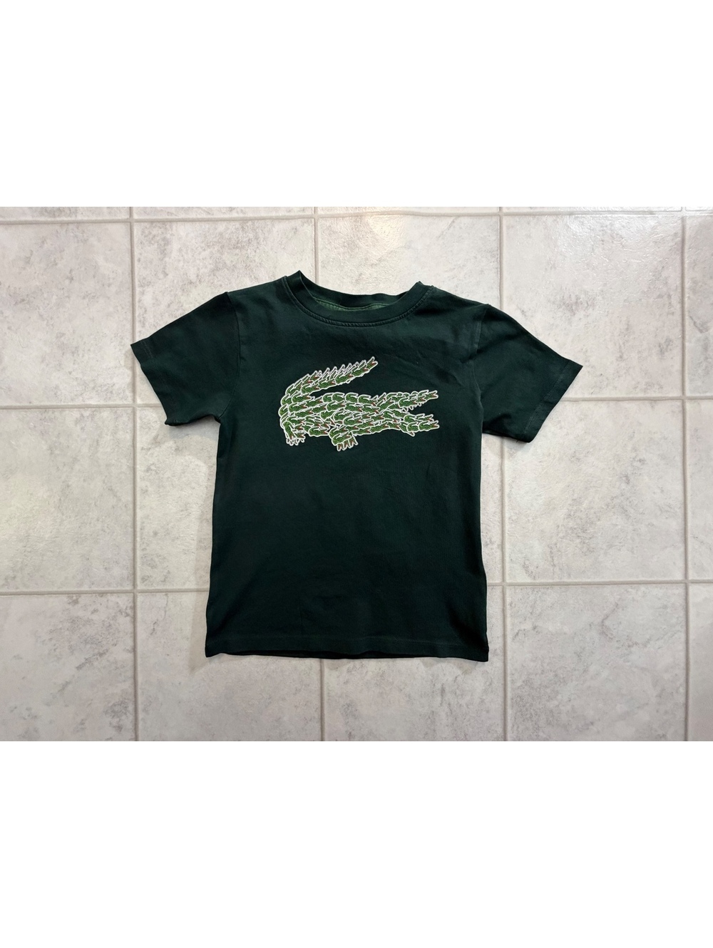 Lacoste kids green crocodile graphic T-shirt